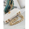 Chanel CF flapbag white 24k gold hardware large bag