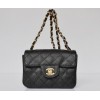 CHANEL 1112 Black Caviar Leather Flap Bag With Gold Hardware