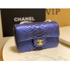 Chanel Classic Blue Python Mini Bag