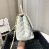 Chanel Coco Grained Calfskin White Flap Bag 29cm