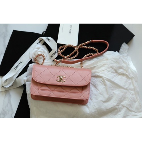 Chanel Fu vintage pink flap bag