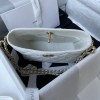 Chanel small tote bag white leather AS3223