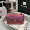 Chanel iridescent purple flap bag 25cm