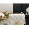Chanel Quilted Lambskin Phone Holder with Chain Black