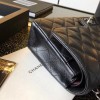 Chanel flap medium size 25 cm caviar black silver