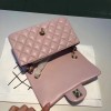 Chanel 20cm Classic Flap Bag Pink Lambskin Leather gold hardware