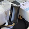 Chanel mini leboy black flap bag