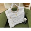 Chanel tote shopping max white bag