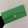 Chanel green caviar wallet