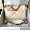Chanel gold flap cream bag 19 medium size