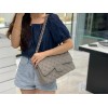 Chanel 1112 Gray medium size 30 caviar black gold
