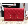 Chanel Woc CC caviar leather red 19cm