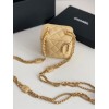 Chanel square vanity yellow leather mini bag