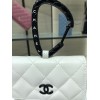 Chanel Lambskin Card Holder White AP2397