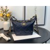 Chanel Crumpled Lambskin Mini Hobo Bag Blue