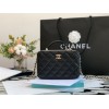 Chanel 22A Mini Vanity Caviar Black Leather Bag