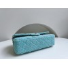 Chanel 22 tweed classic baby blue flap bag 25cm
