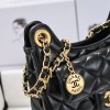 Chanel small shoulder bag in black leather