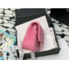 Chanel 22 tweed classic pink flap bag 25cm