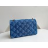 Chanel classic flap blue denim 25cm bag