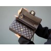 Chanel CF double flap lambskin brown leather 25cm bag