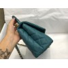 Chanel coco handle small blue caviar leather bag