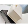 Chanel Medium Leboy Caviar Leather in White