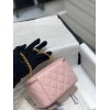 Chanel 22B mini vanity pink lambskin pearl strap bag