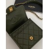 Chanel 22k Calfskin & Gold-Tone Metal Green Mini Bag