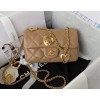 Chanel heart chain brown lambskin bag