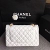 CHANEL white Size 30cm Lambskin Leather Flap Bag With Gold Hardware