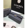 CHANEL 1112 Grey Medium Size 2.55 Lambskin Leather Flap Bag With Gold/Silver Hardware