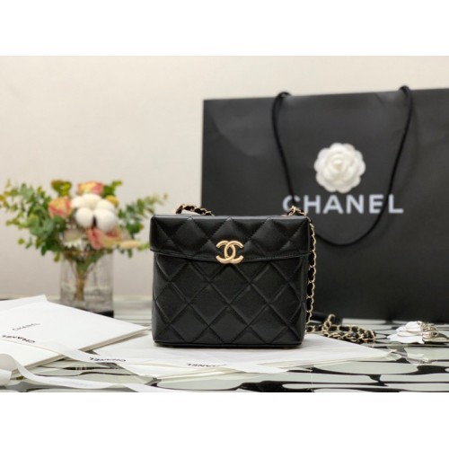 Chanel Lambskin Small Dinner Black Bag AS2877