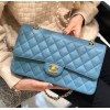 Chanel CF classic blue caviar leather 25cm bag