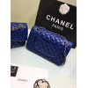 CHANEL 1112 Blue Medium Size 2.55 Lambskin Leather Flap Bag With Gold/Silver Hardware