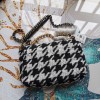 Chanel tweed canvas black & white 30cm