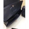 CHANEL 1112 royalblue Large 2.55 Calfskin Leather Flap Bag with Gold Hardware