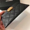 Chanel card holder in gold hardware