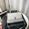 Chanel Coco Grained Calfskin Gray Flap Bag 29cm