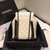 Chanel Grained Calfskin Black - White Backpack AS1371