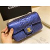 Chanel Classic Blue Python Mini Bag