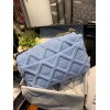 Chanel flap bag 19 blue gold hardware