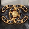 Chanel 22B tote 19 black lampskin bag