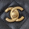 Chanel small tote bag black leather AS3223