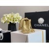 Chanel Lambskin & Gold-Tone Small Metal Flap Bag Yellow 20cm