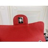 Chanel CF 20cm bag in red Caviar leather