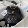 Chanel black calfskin backpack