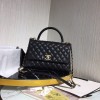 Chanel Coco Flap Bag With Top Handle Black