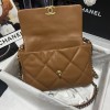 Chanel 19 Medium Handbag Lambskin Brown AS1160