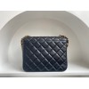 Chanel CF flapbag black lambskin 24k gold hardware medium bag